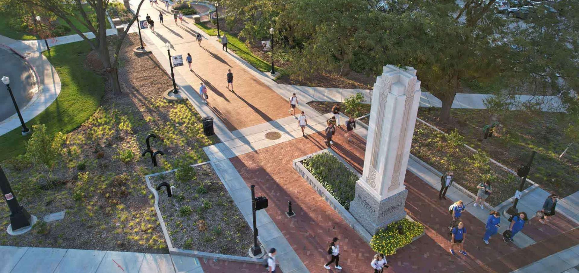 Ariel view of Creighton's campus