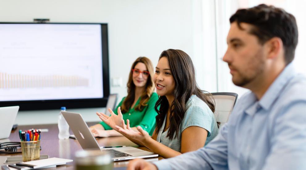 Students in conference room